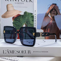 LOUIS VUITTON SQUARE SUNGLASSES 567456 IN BLACK ACETATE EMBOSSED LOGO