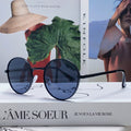 LOUIS VUITTON SIGNATURE ROUND SUNGLASSES 581383 IN BLACK METAL