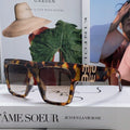 MIU MIU RUNWAY SQUARE SUNGLASSES 513009 IN HAVANA ACETATE