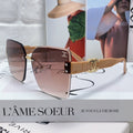 CHANEL SQUARE SUNGLASSES 632892 IN BEIGE ACETATE BROWN SMOKE LENSES