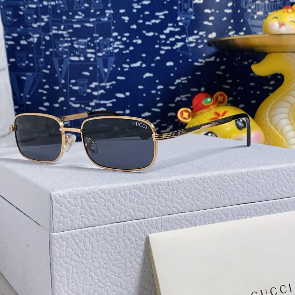 GUCCI RECTANGULAR FRAME SUNGLASSES GG1457S IN METAL
