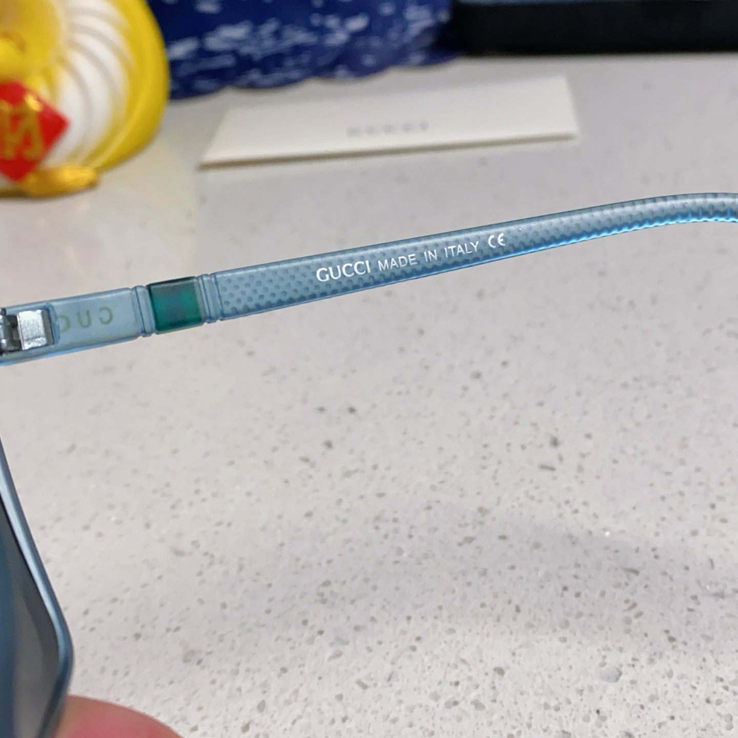 GUCCI RECTANGULAR FRAME SUNGLASSES 563258 IN ACETATE