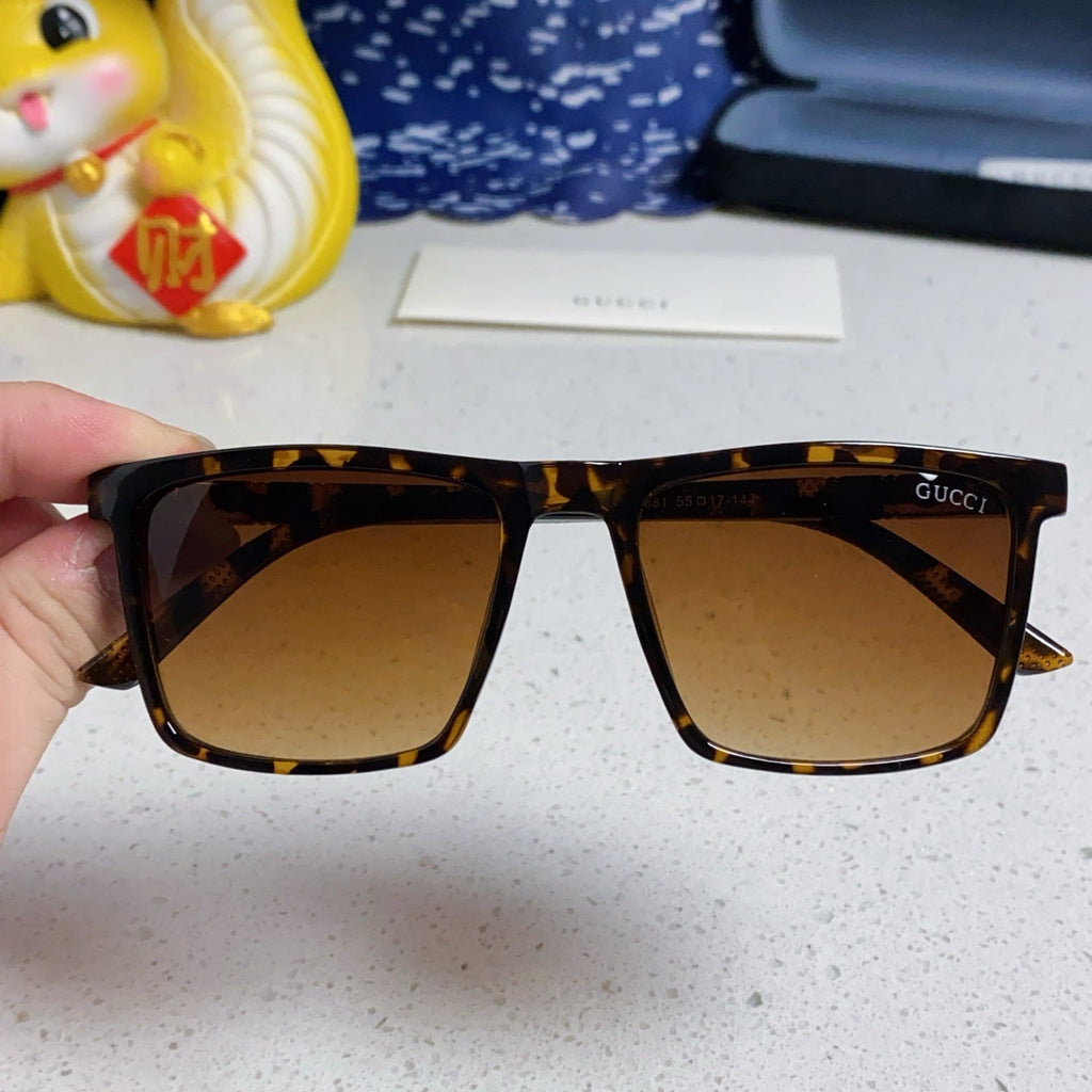 GUCCI RECTANGULAR FRAME SUNGLASSES 563259 IN ACETATE