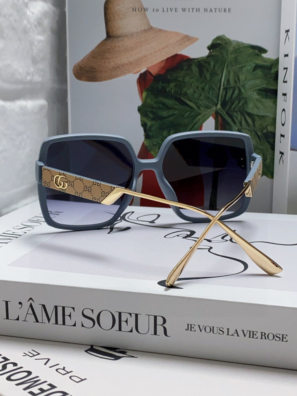 GUCCI SQUARE FRAME SUNGLASSES 567447 IN ACETATE