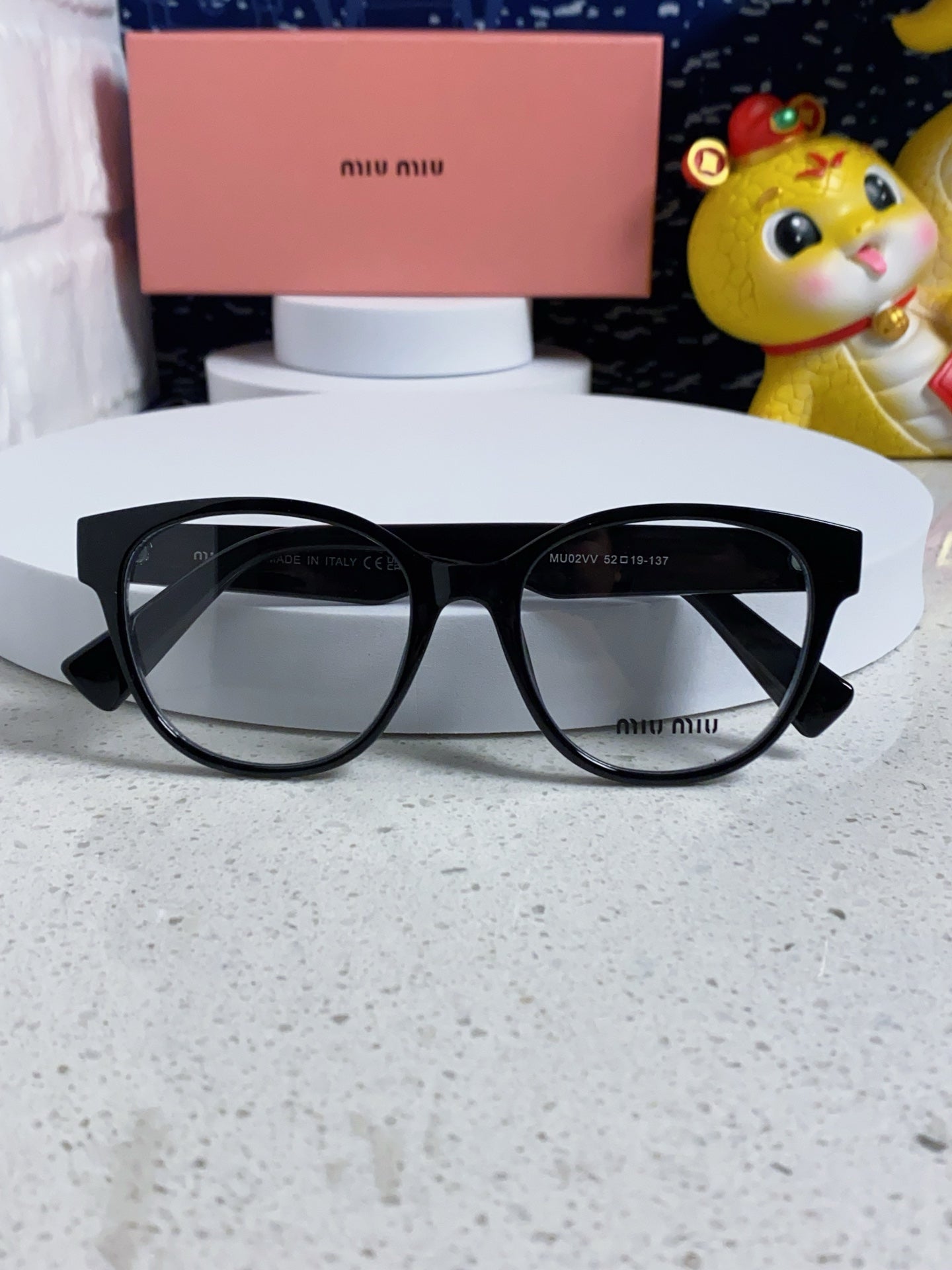 MIU MIU RUNWAY SUNGLASSES 567509 IN BLACK ACETATE BLACK LOGO