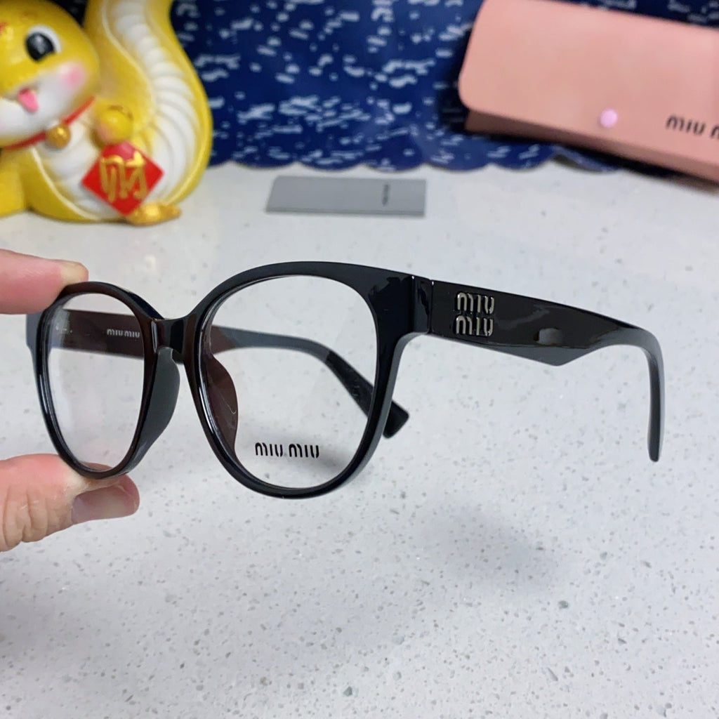 MIU MIU RUNWAY SUNGLASSES 567507 IN BLACK ACETATE SILVER LOGO