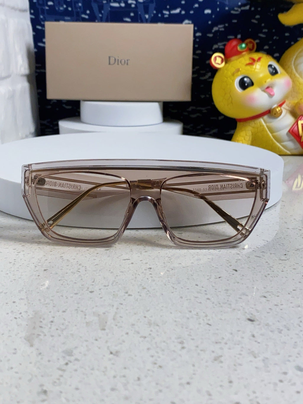 DIOR MONTAIGNE SUNGLASSES CLUB M7U IN BROWN CLEAR ACETATE