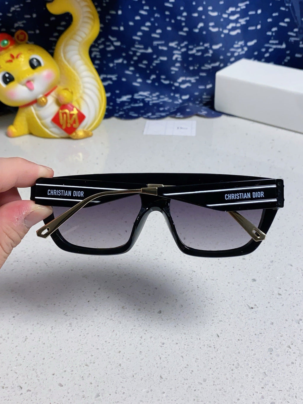 DIOR MONTAIGNE SUNGLASSES CLUB M7U IN BLACK ACETATE