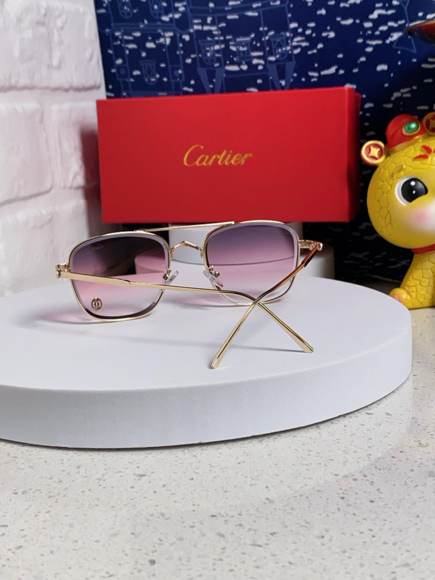 CARTIER PREMIÈRE SQUARE FRAME SUNGLASSES 533240 IN METAL