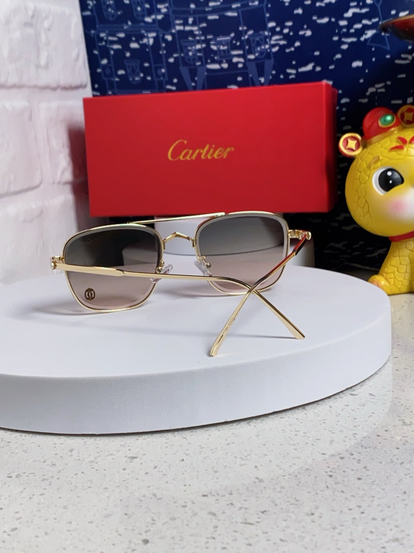 CARTIER PREMIÈRE SQUARE FRAME SUNGLASSES 533240 IN METAL