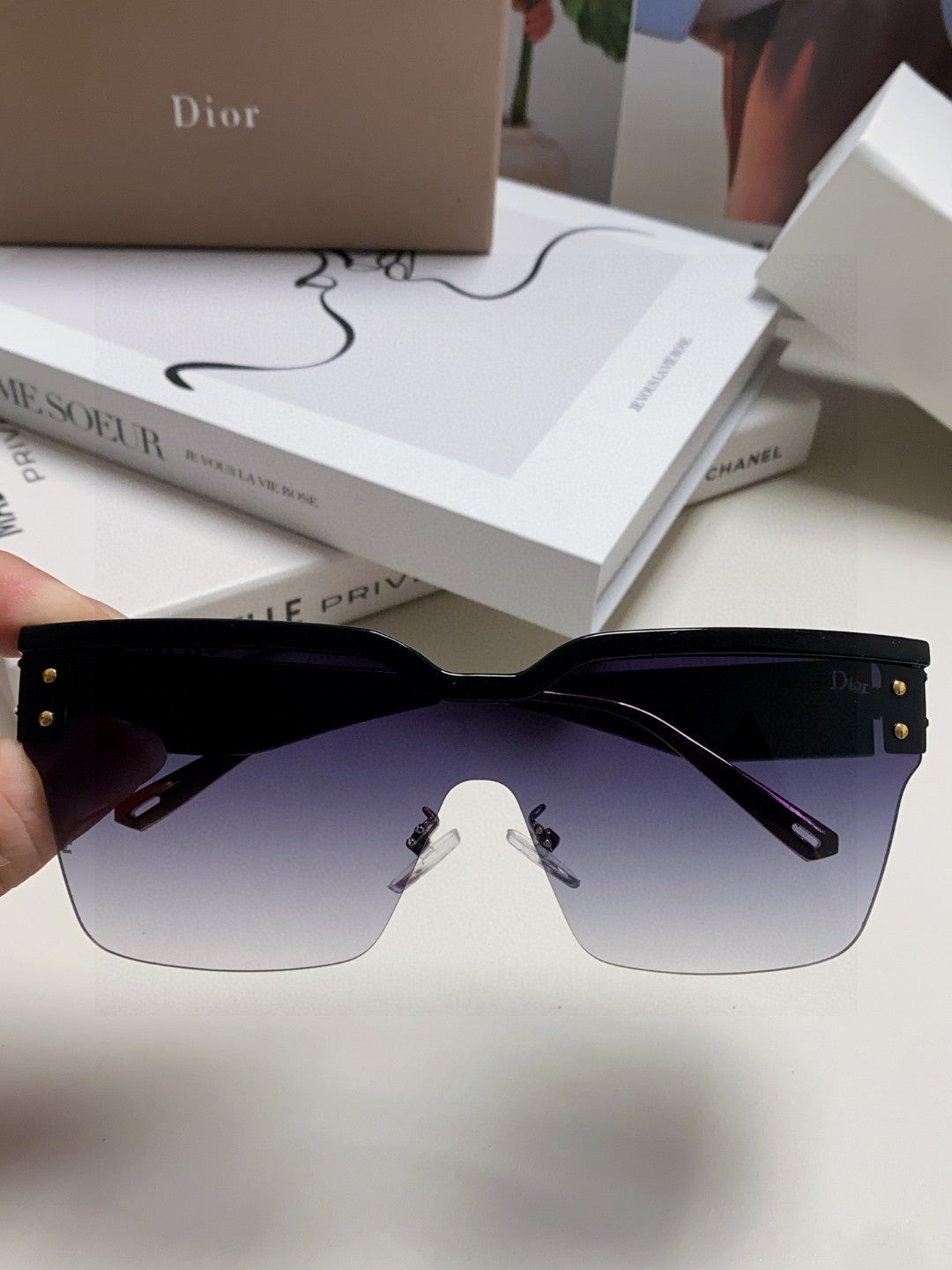 DIOR OBLIQUE SUNGLASSES 571601 IN BLACK METAL