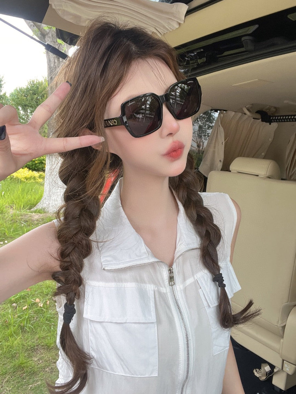 CHANEL SQUARE SUNGLASSES 638932 IN BLACK ACETATE