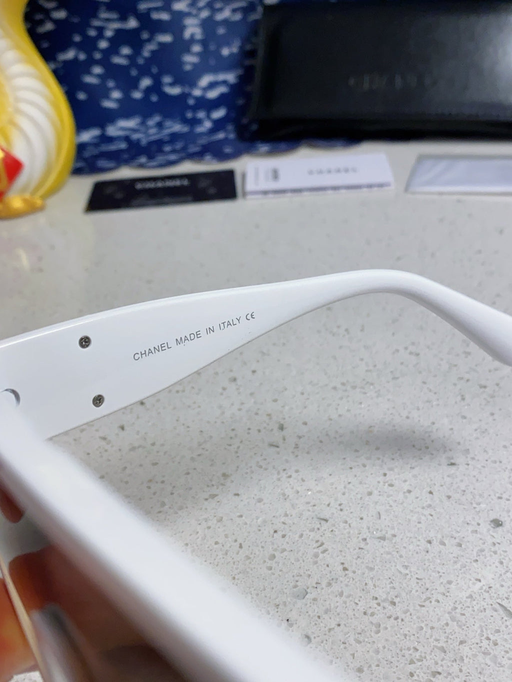 CHANEL SQUARE SUNGLASSES CH5495 IN WHITE ACETATE BROWN LENSES