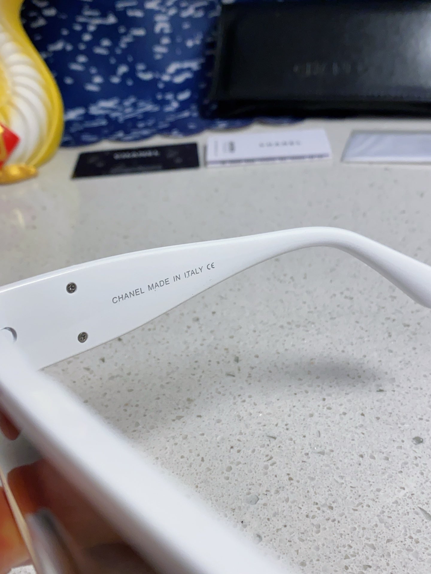 CHANEL SQUARE SUNGLASSES CH5495 IN WHITE ACETATE BROWN LENSES