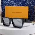 LOUIS VUITTON RECTANGLE SUNGLASSES 575846 IN BLACK ACETATE