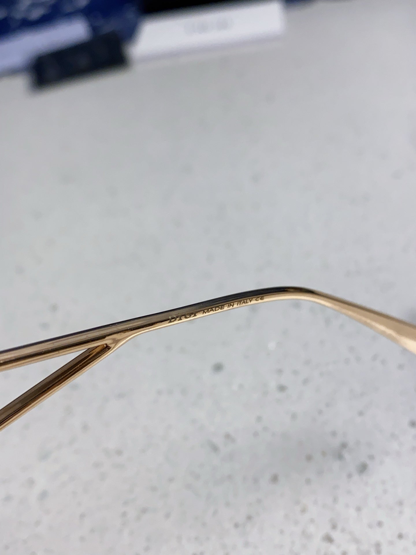 DIOR 30MONTAIGNE S7U SUNGLASSES 578108 IN GOLD METAL BROWN LENSES