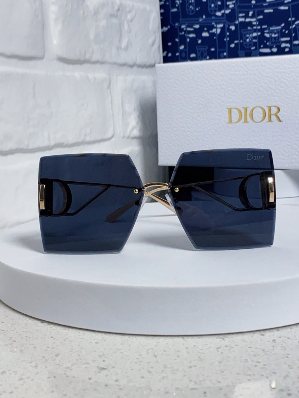 DIOR 30MONTAIGNE S7U SUNGLASSES 578110 IN GOLD METAL GREY LENSES