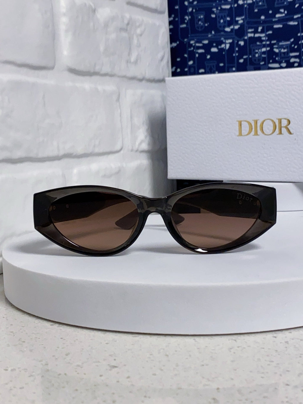 DIOR MONTAIGNE SUNGLASSES 578112 IN BROWN ACETATE