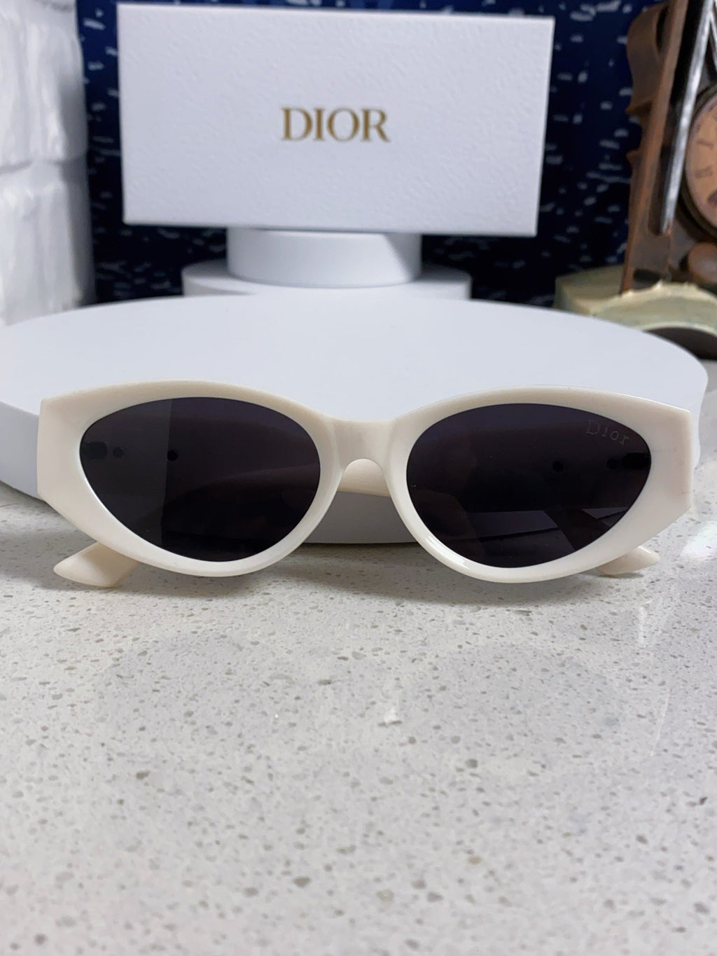 DIOR MONTAIGNE SUNGLASSES 578113 IN OFF WHITE ACETATE