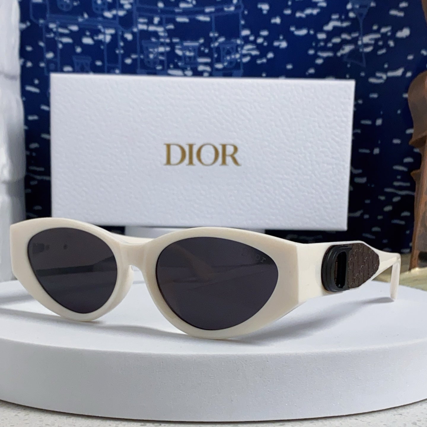 DIOR MONTAIGNE SUNGLASSES 578113 IN OFF WHITE ACETATE