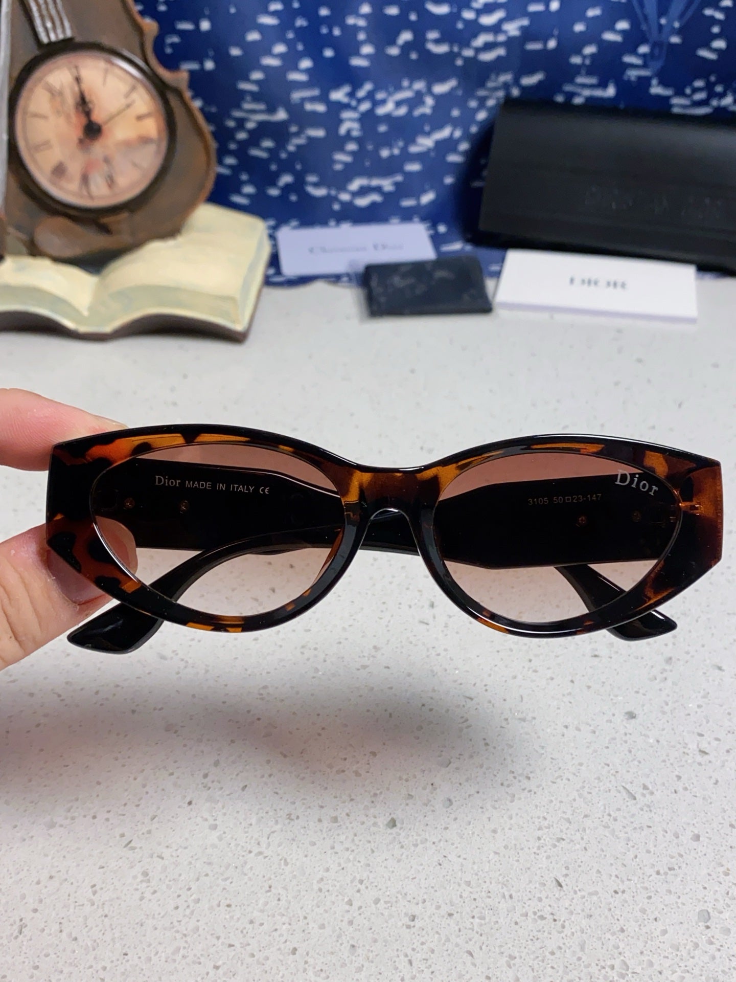 DIOR MONTAIGNE SUNGLASSES 578114 IN HAVANA ACETATE