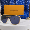 LOUIS VUITTON GOLDEN MASK SUNGLASSES 582735 IN GOLD METAL GREY LENSES