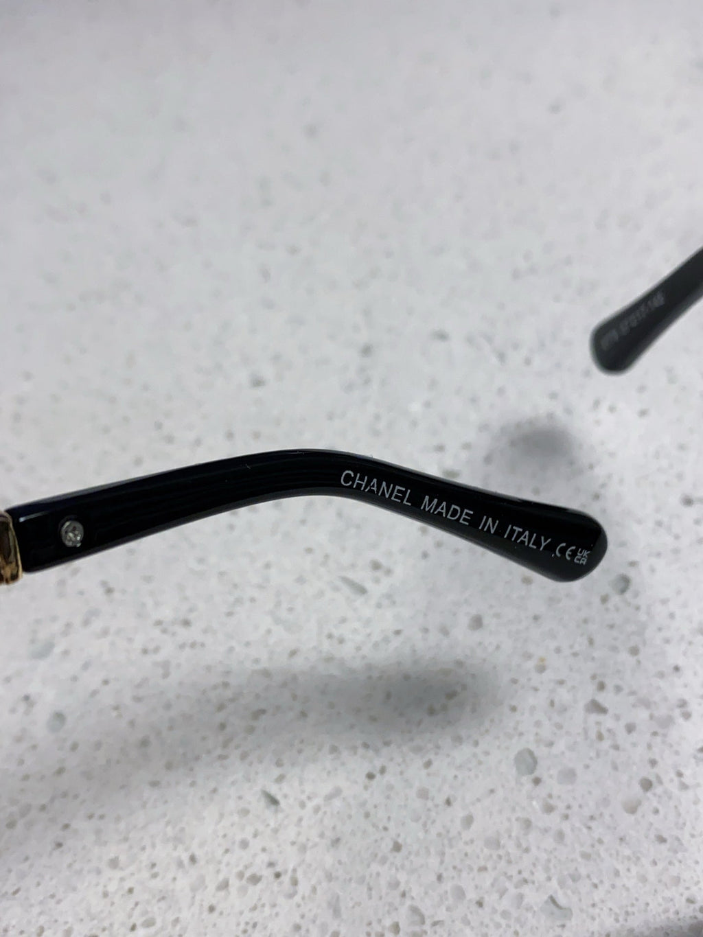 CHANEL SQUARE SUNGLASSES 632033 IN BLACK ACETATE BLACK LENSES