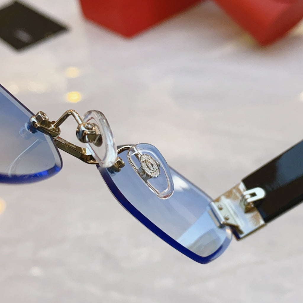 CARTIER PANTHÈRE RHOMBUS FRAME SUNGLASSES CT00638S IN METAL AND ACETATE