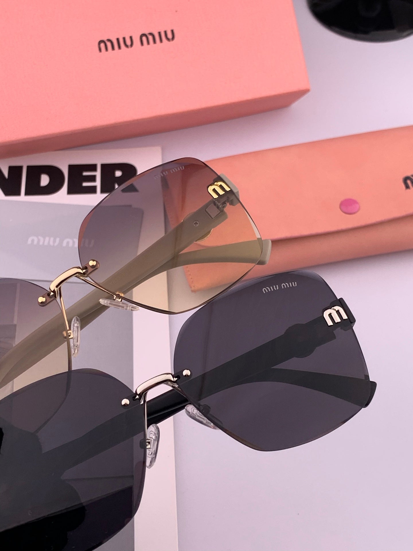 MIU MIU RUNWAY SQUARE SUNGLASSES M6550 IN ACETATE