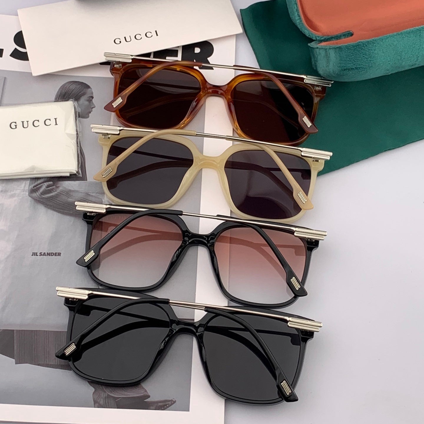 GUCCI SQUARE FRAME SUNGLASSES G7108 IN ACETATE