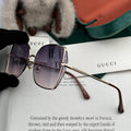 GUCCI OVERSIZED RECTANGULAR FRAME SUNGLASSES G1641 IN METAL