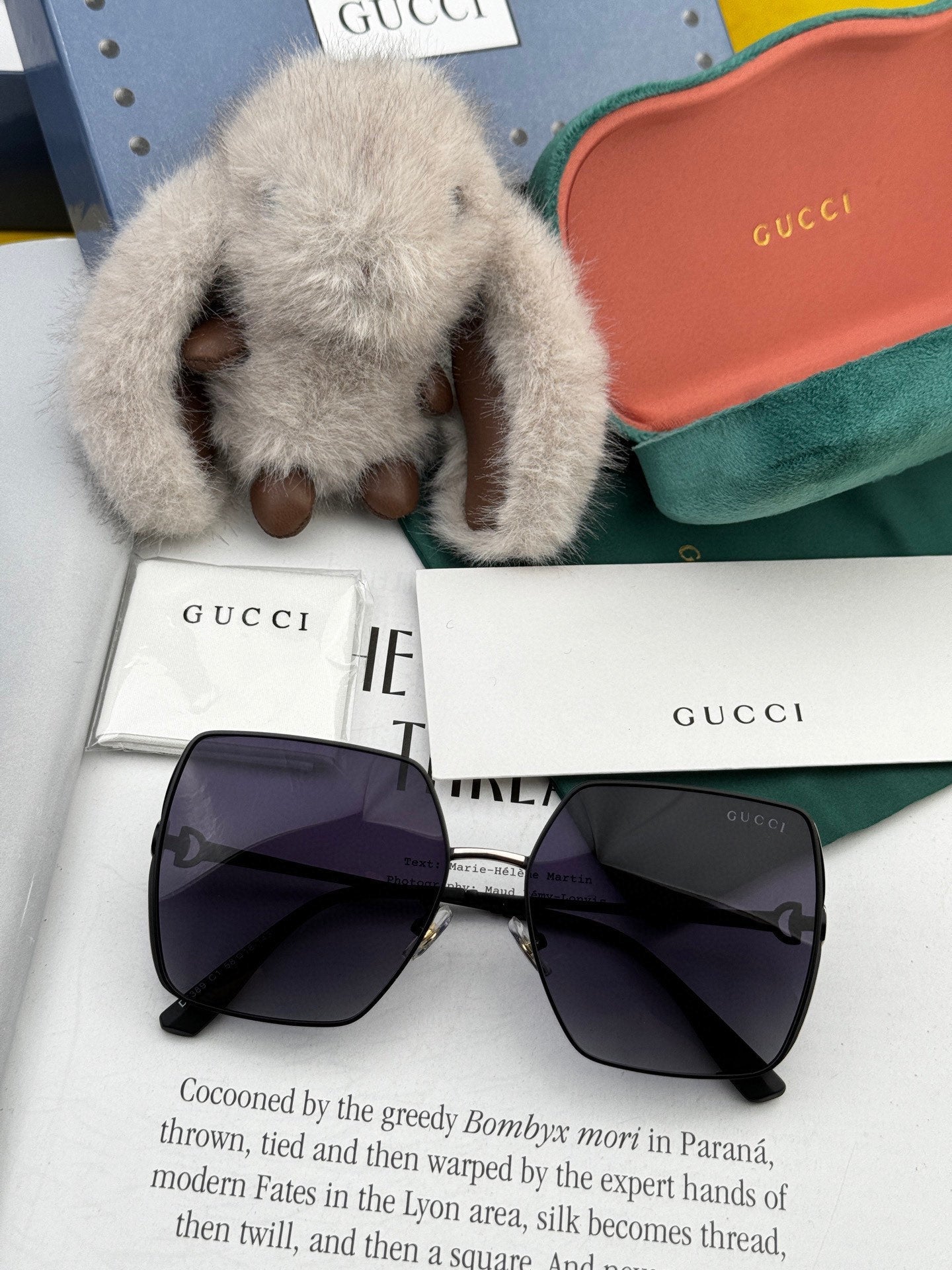 GUCCI SQUARE FRAME SUNGLASSES G9638 IN METAL