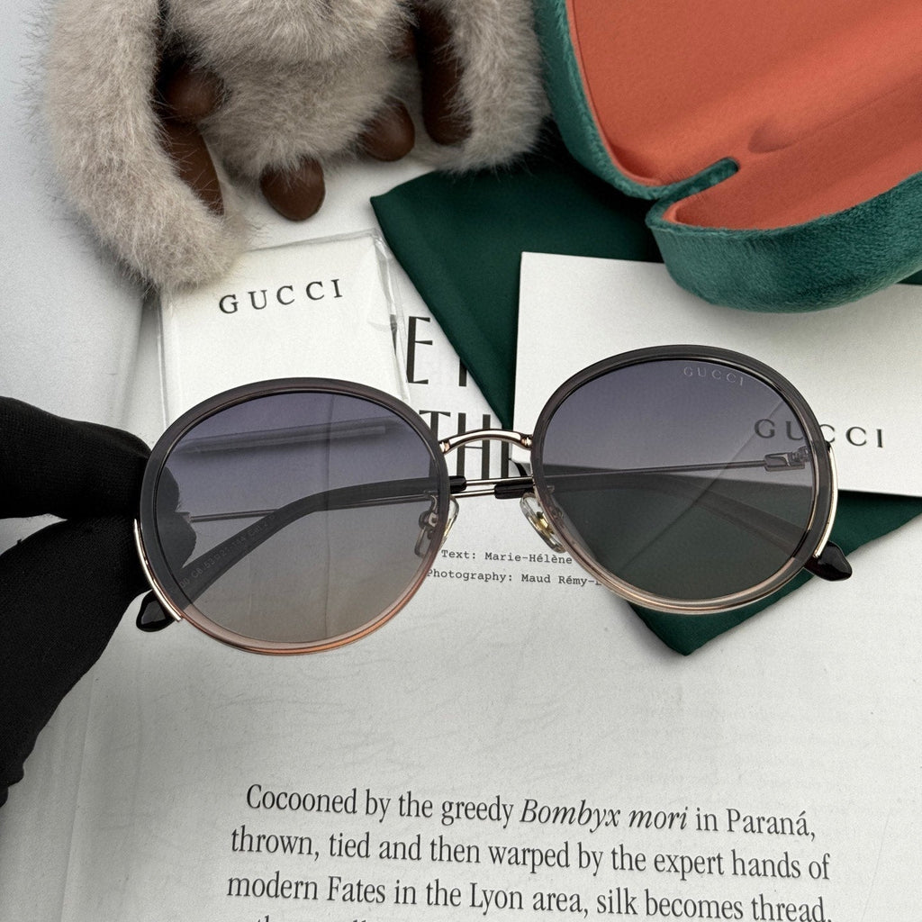 GUCCI ROUND FRAME SUNGLASSES G0640 IN ACETATE AND METAL